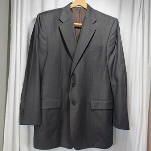 Hickey Freeman Mens Blazer Suit Jacket 42R Sport Coat‎ Black 100% Wool *READ